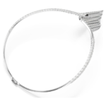 Vienna necklace Mixed cuts, Swan, White, Rhodium plated - Image 5