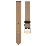 Watch strap 13 mm (0.51") width, Leather, Black, Rose gold-tone finish - Image 3