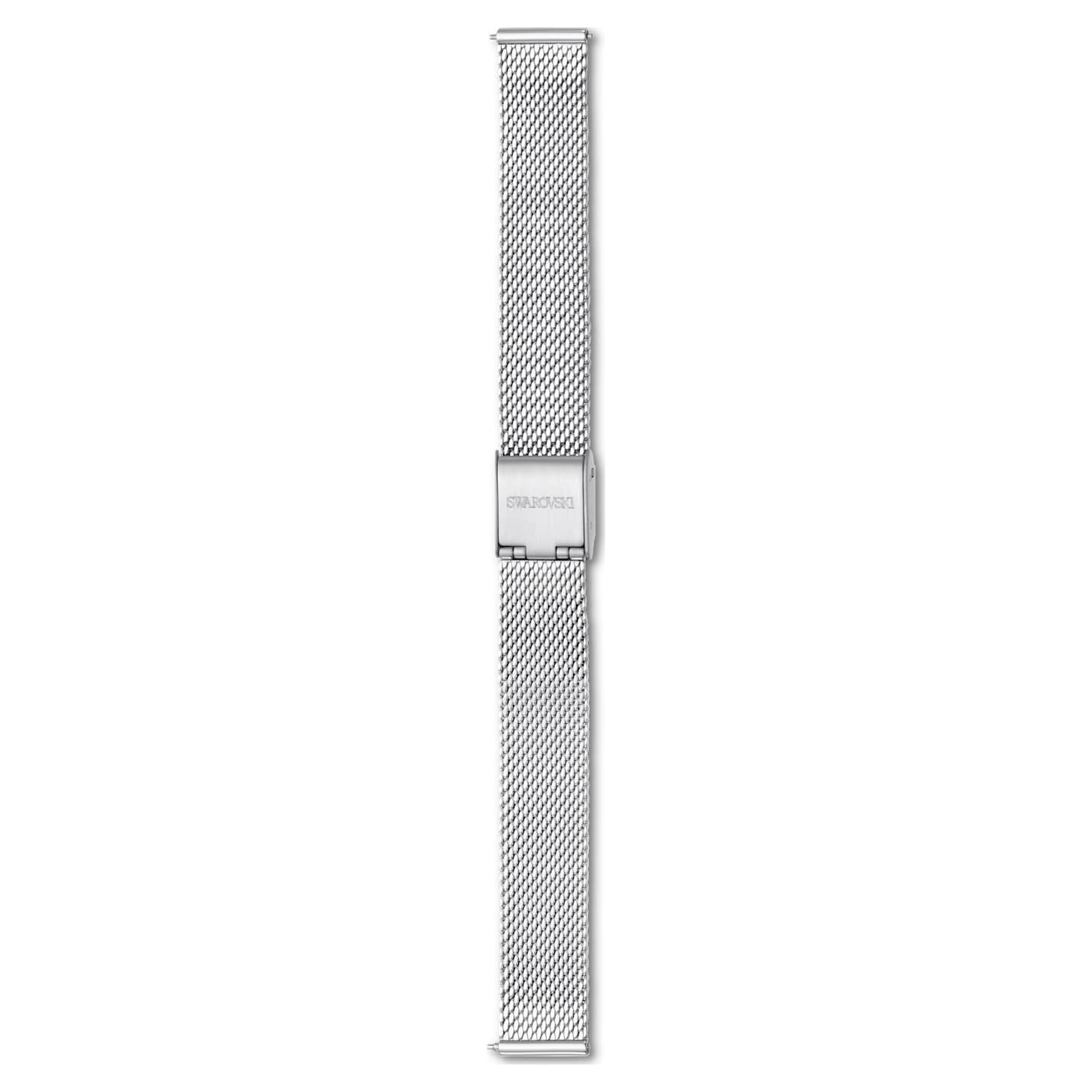 watch-strap-13-mm-0.51-width-metal-silver-tone-stainless-steel-swarovski-5674182 Watch strap 13 mm (0.51") width, Metal, Silver Tone, Stainless steel - Image 1