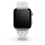 Watch strap Silicone with stitching, Gray, Stainless steel - Image 4